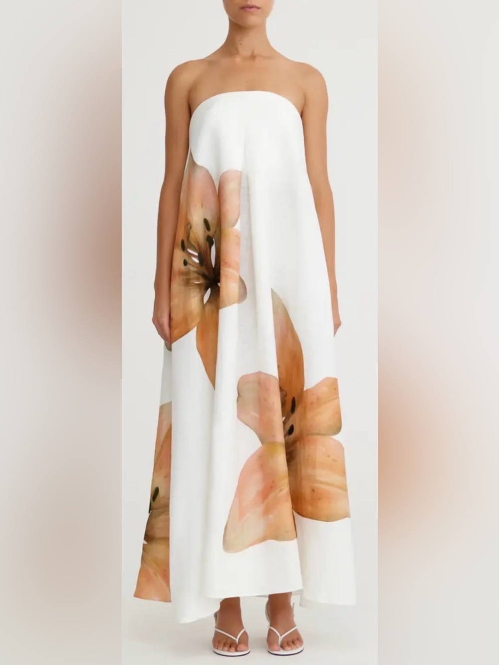 NEW Significant Other Parisa Strapless Bandeau Linen A-Line Maxi Dress sz 8